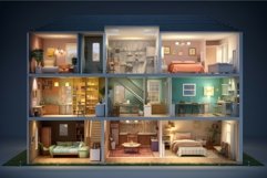 House interior section room. Generate Ai Product Image 1