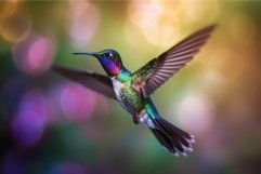 Hummingbird flying nature. Generate Ai Product Image 1