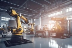 Robotics arm factory. Generate Ai Product Image 1