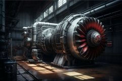 Industrial gas turbine. Generate Ai Product Image 1