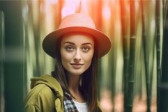 Insta woman forest. Generate Ai Product Image 1