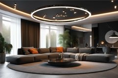 Interior living room carpet. Generate Ai Product Image 1