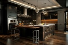 Functional Kitchen island interior. Generate Ai Product Image 1