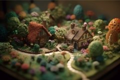 Isometric house clay. Generate AI Product Image 1