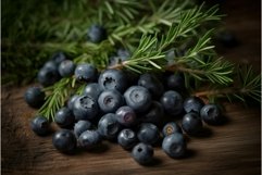 Juniper berries table. Generate Ai Product Image 1