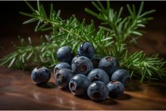 Juniper berries table fresh fruit. Generate Ai Product Image 1