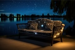 Verdant Lake sofa nature. Generate Ai Product Image 1