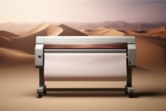 Realistic Large format printer mockup. Generate Ai Product Image 1