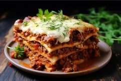 Savory Lasagna beef cheese. Generate Ai Product Image 1