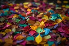 Leaf colorful confetti. Generate Ai Product Image 1