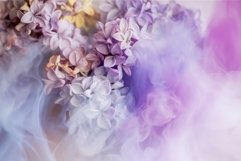 Lilac flower in smoke. Generate Ai Product Image 1