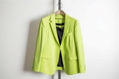 Lime color jacket on hanger. Generate ai Product Image 1