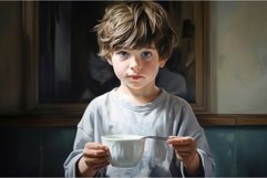 Nutritious Little boy yogurt. Generate Ai Product Image 1