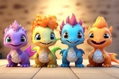 Playful Cute dinosaurs kids. Generate Ai Product Image 1