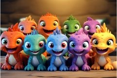 Friendly Cute dinosaurs kids. Generate Ai Product Image 1