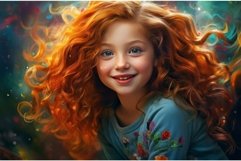Little girl in colorful dress. Generate ai Product Image 1