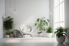Living room plants. Generate Ai Product Image 1
