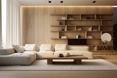 Bright Living room plants minimalism. Generate Ai Product Image 1