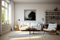 Uncluttered Living room plants minimalism. Generate Ai Product Image 1