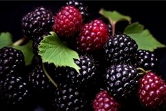 Tangy Loganberry black berry. Generate Ai Product Image 1