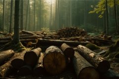 Long forest cutter trees. Generate Ai Product Image 1