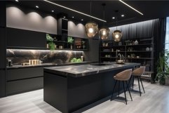 Luxury kitchen interior. Generate Ai Product Image 1