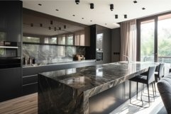 Luxury kitchen interior light. Generate Ai Product Image 1