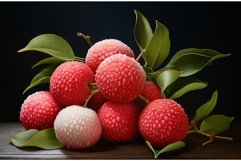 Enthralling Lychees mockup. Generate Ai Product Image 1