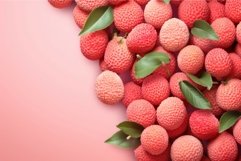 Exotic Lychees mockup background. Generate Ai Product Image 1