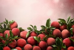 Refreshing Lychees mockup background. Generate Ai Product Image 1