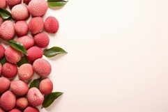 Captivating Lychees mockup background. Generate Ai Product Image 1