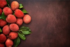 Lychees mockup fruit. Generate Ai Product Image 1
