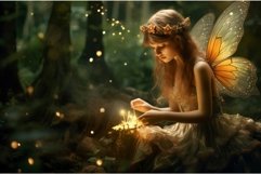 Ethereal Magic fairy forest. Generate Ai Product Image 1