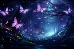 Vibrant Magical forest butterfly. Generate Ai Product Image 1