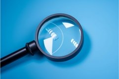 Magnifier glass blue. Generate AI Product Image 1