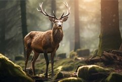 Verdant Magic deer nature. Generate Ai Product Image 1