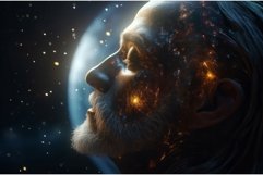 Majestic stardust enigmatic nebula human. Generate ai Product Image 1