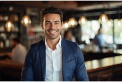 Confident Male entrepreneur smiles. Generate Ai Product Image 1