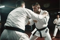 Male training judo. Generate Ai Product Image 1