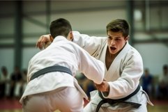 Tenacious Male training judo. Generate Ai Product Image 1