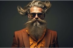 Unshaven Strong man with beard. Generate Ai Product Image 1