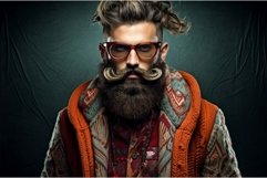 Tenacious Strong man with beard. Generate Ai Product Image 1