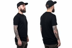 Man black tshirt model. Generate Ai Product Image 1