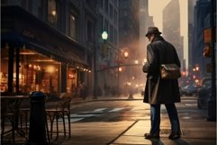 Versatile Man city street jacket casual. Generate Ai Product Image 1