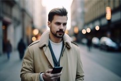 Man city street jacket casual. Generate Ai Product Image 1