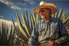 Man cowboy agave field desert. Generate Ai Product Image 1