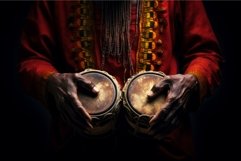 Traditional Man drum folk hands. Generate Ai Product Image 1