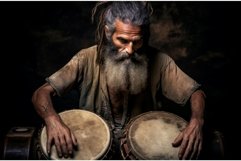 Cultural Man drum folk hands. Generate Ai Product Image 1