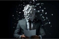 Sophisticated Man suit white paper. Generate Ai Product Image 1