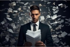 Crisp Man suit white paper. Generate Ai Product Image 1